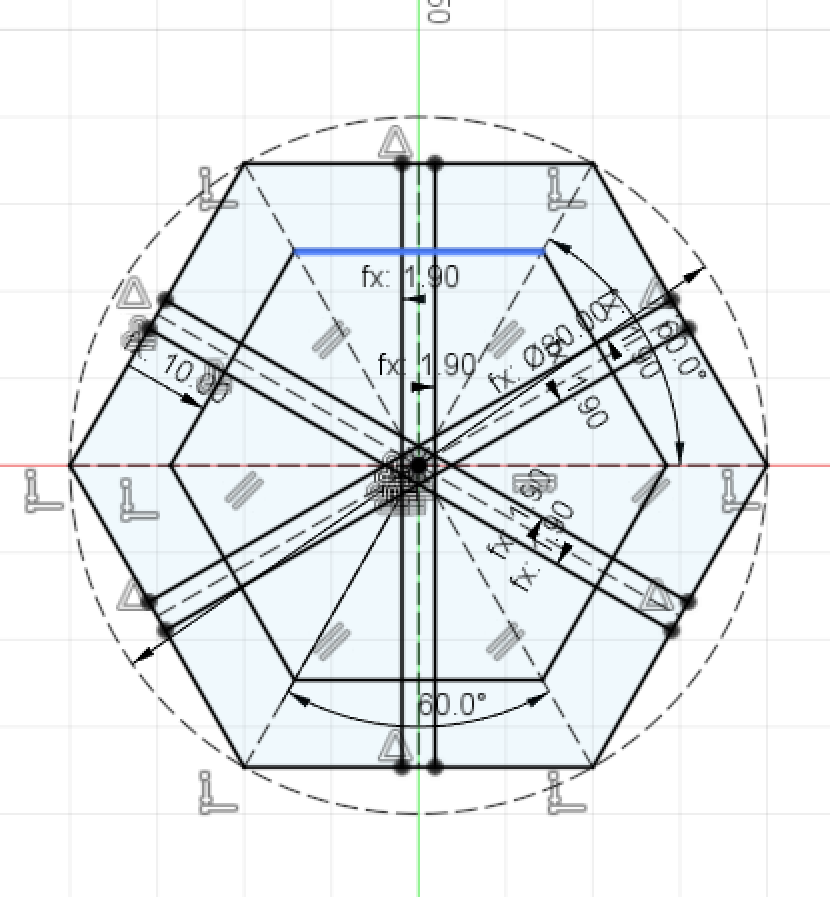 hexagon sketch